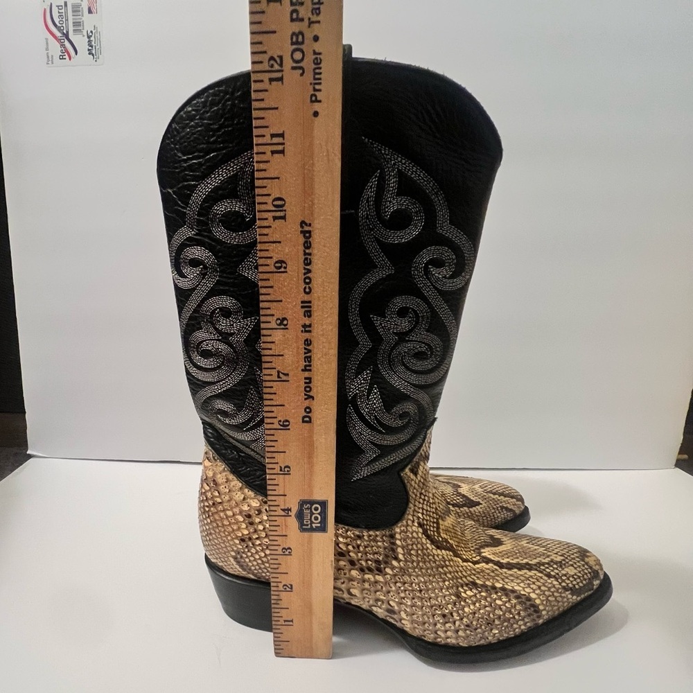 Vintage Black Jack Genuine Snakeskin Cowboy Boots Handmade USA Women’s 29 1/2 - Picture 7 of 16